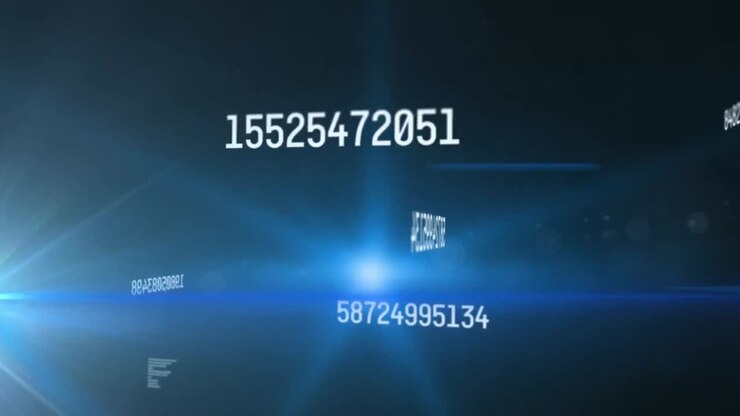 Animation of numbers changing and data processing