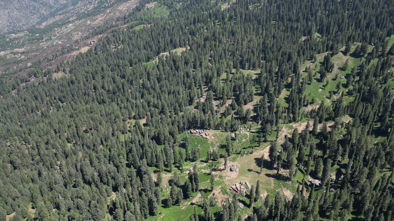 Landscape of Central Afghanistan. Drone Aerial View of Hills and Forest in Sangar Valley