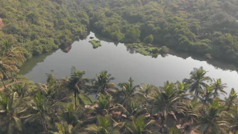 sweet lake on arambol beach, goa, india