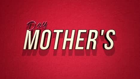 Retro-Mothers-Day-text-on-red-vintage-texture-in-80s-style