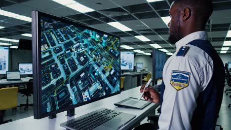sala de control de seguridad del aeropuerto