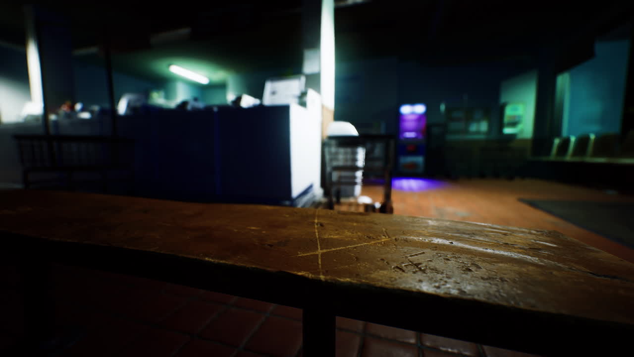 버려진 야간 내부