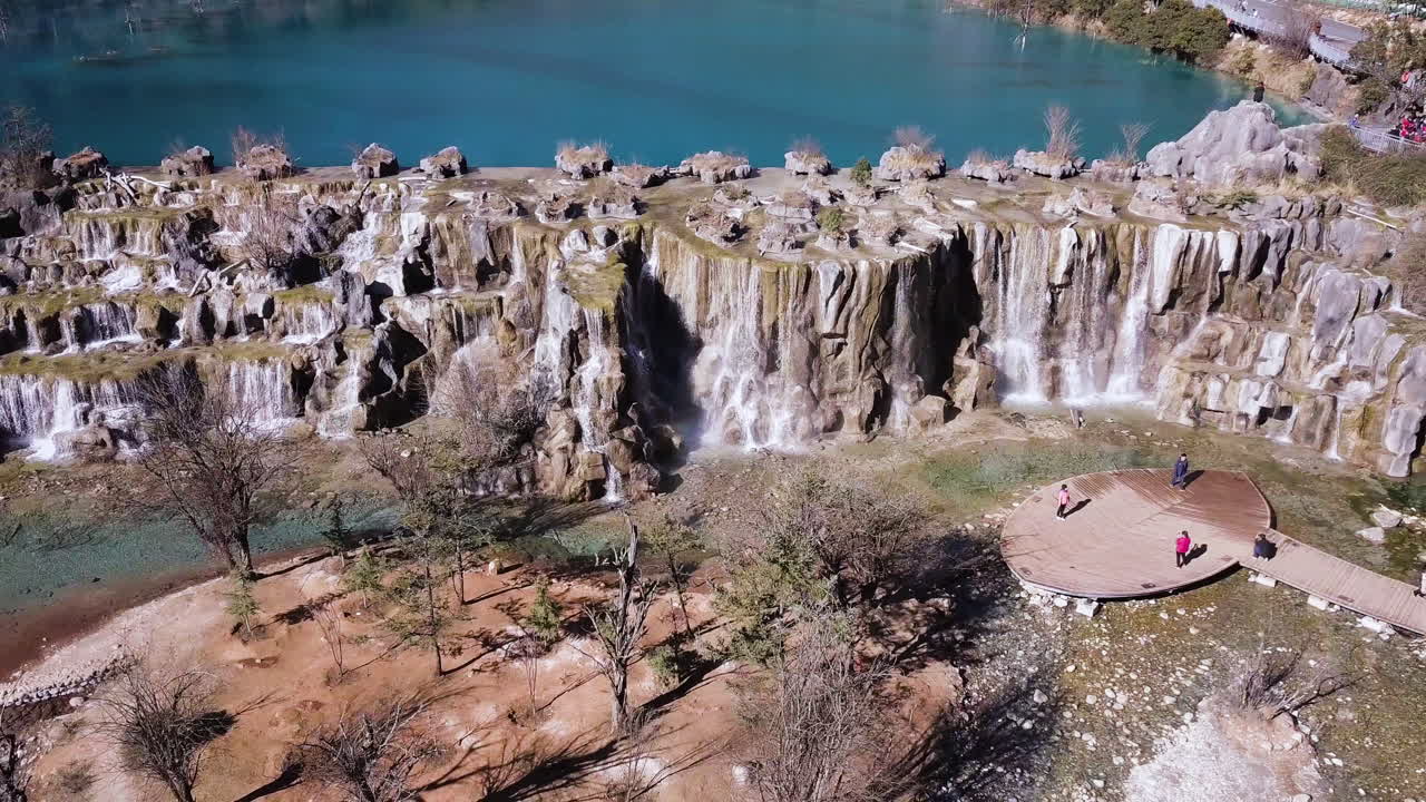 K Waterfall At Blue Moon Valley Near Lijiang Yunnan China Free Stock