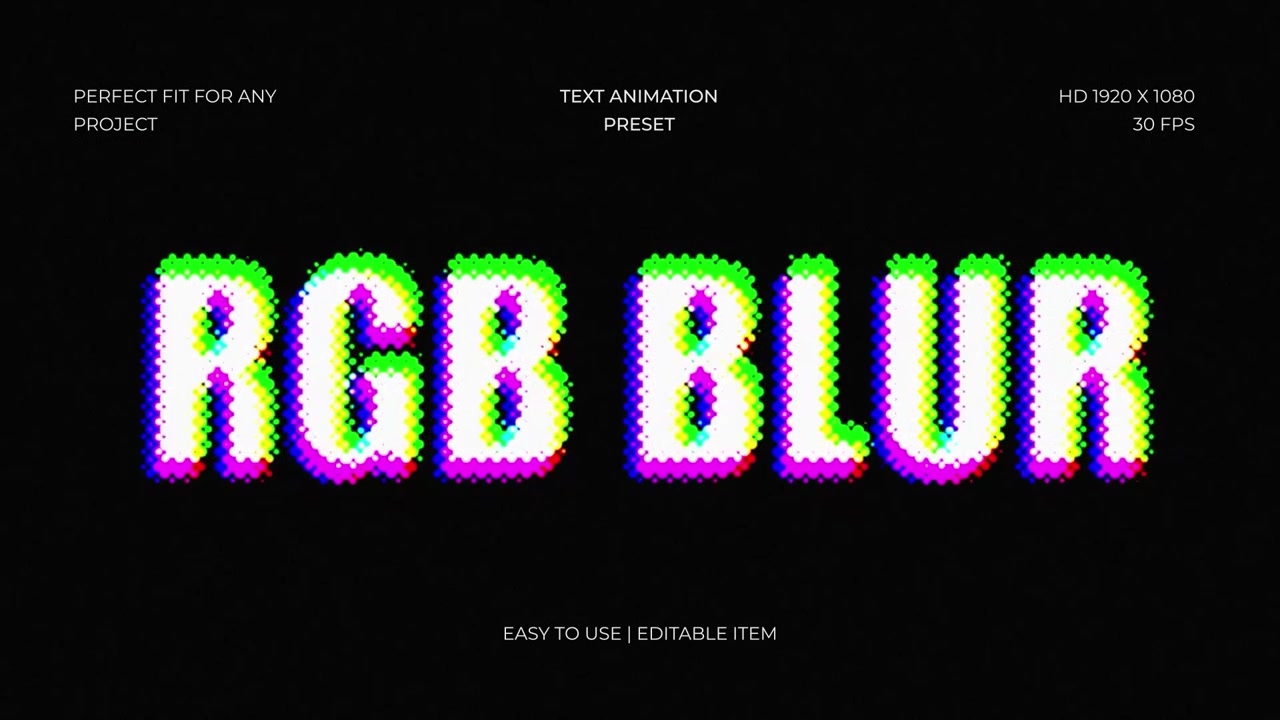 RGB Halftone Sløring Tekstanimation