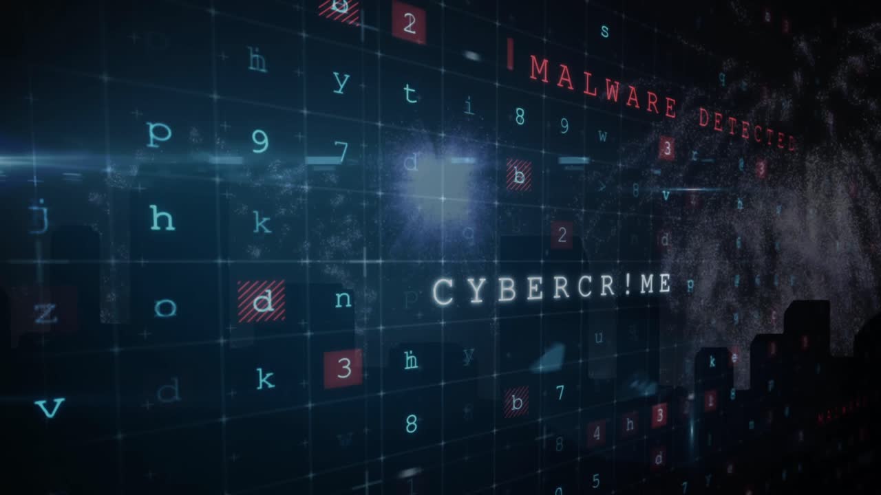 animación del procesamiento de datos sobre el paisaje urbano