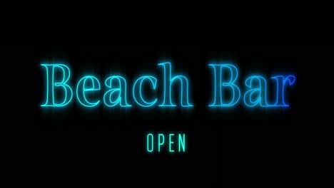 emerging blue beach bar neon billboard