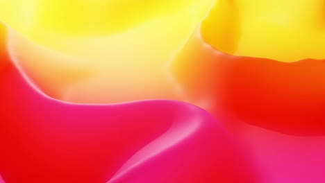 estilo abstracto de fondo en bucle, cambiando la superficie de material translúcido suave como jalea de melocotón. creativo suave brillante 3d bg con brillo interno para eventos festivos 4k. gradiente amarillo naranja rojo.