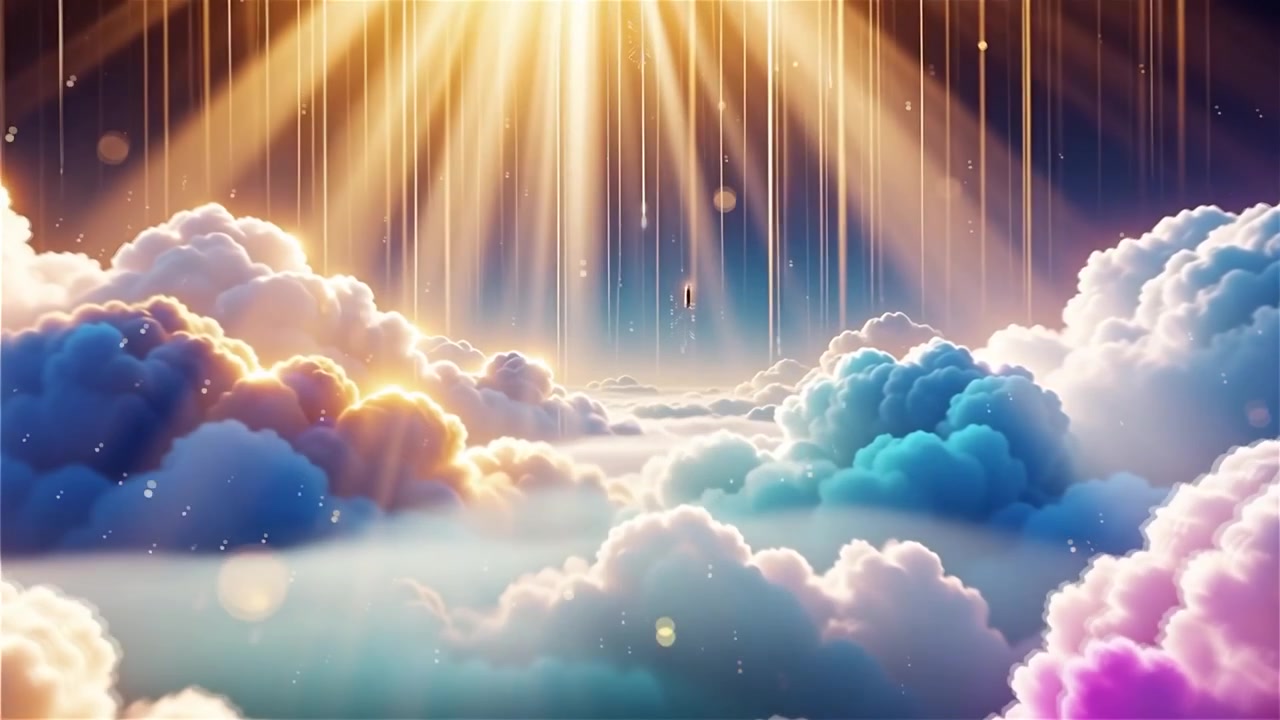 Christian Heavenly Light Worship Background