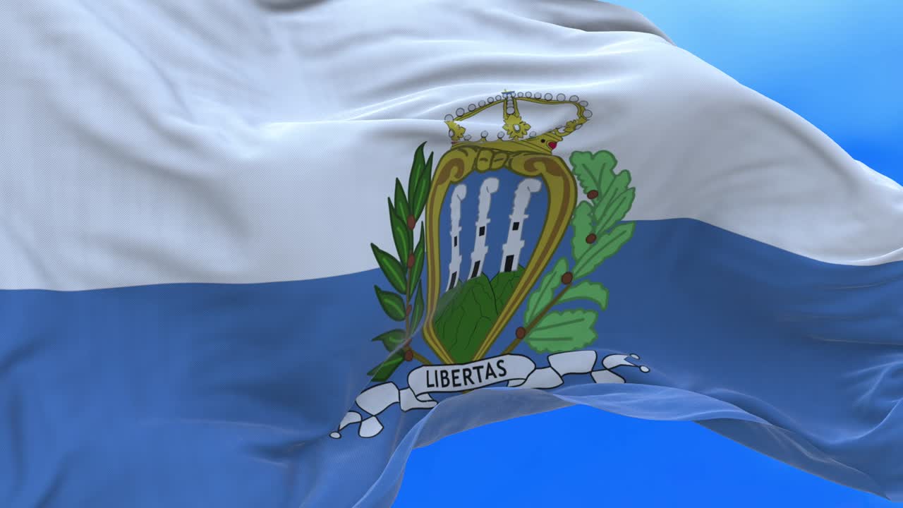 el bucle sin costuras de la bandera de san marino.