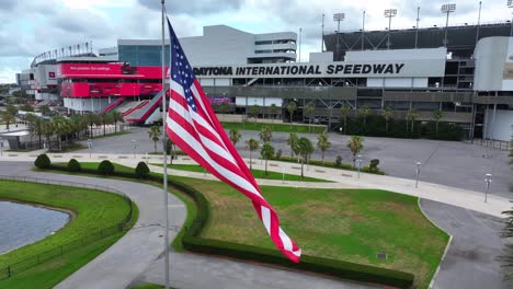daytona international speedway with american flag