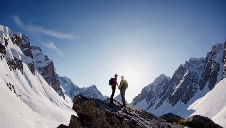 winter hiking adventure in snowy mountains