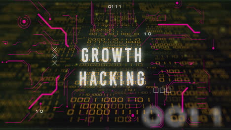 Animación-De-Texto-De-Growth-Hacking-A-Través-De-La-Red-Y-Procesamiento-De-Datos-Sobre-Fondo-Negro