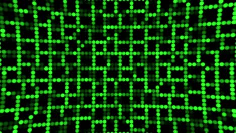 shining green lines bulbs balls led panel animated background