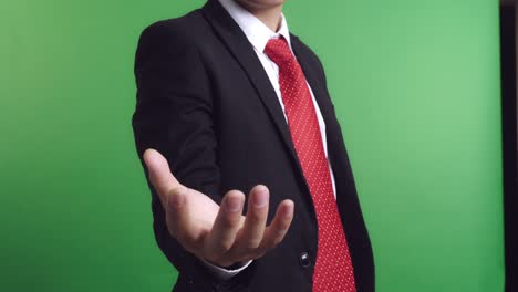 businessman offering hand