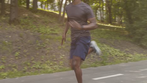 man running in a park