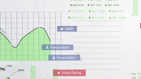 Animation of data processing over white background