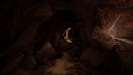 dark and mysterious cave passage