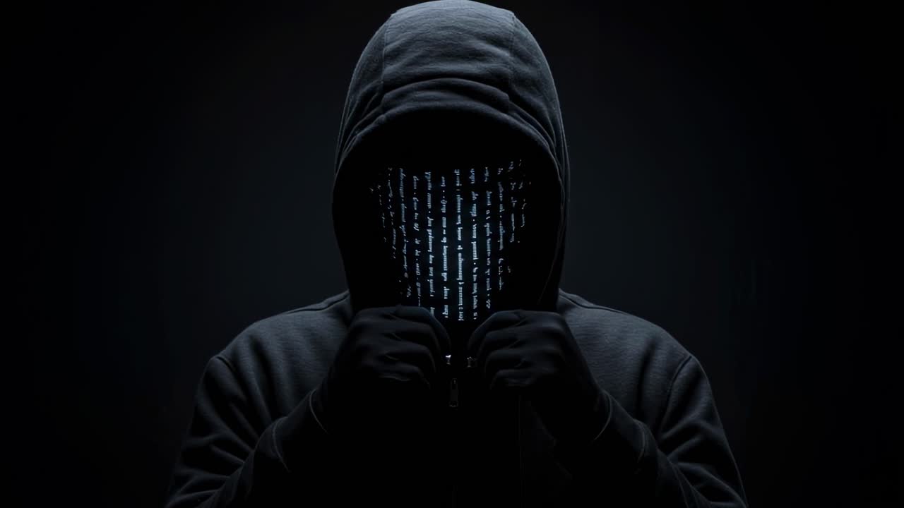 A shadowy figure embraced by darkness delves deep into the intriguing realm of hacking and the enticing world of digital anonymity