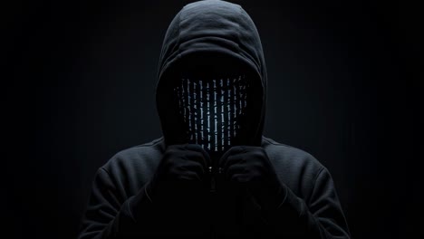 a shadowy figure embraced by darkness delves deep into the intriguing realm of hacking and the enticing world of digital anonymity