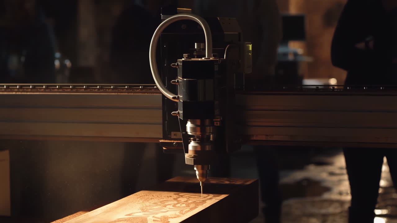 Intaglio automatico del legno con una macchina CNC