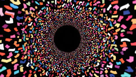 colorful confetti tunnel abstract