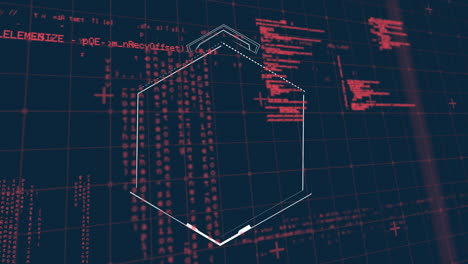 Animación-Del-Procesamiento-De-Datos-Con-Forma-Hexagonal