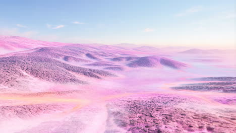 vibrant pink and purple alien landscape