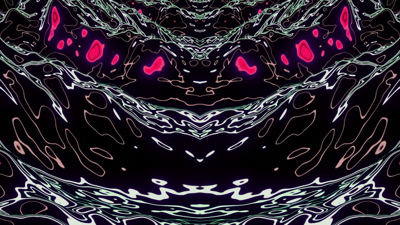 Abstract Psychedelic Art with Symmetry and Flowing Patterns