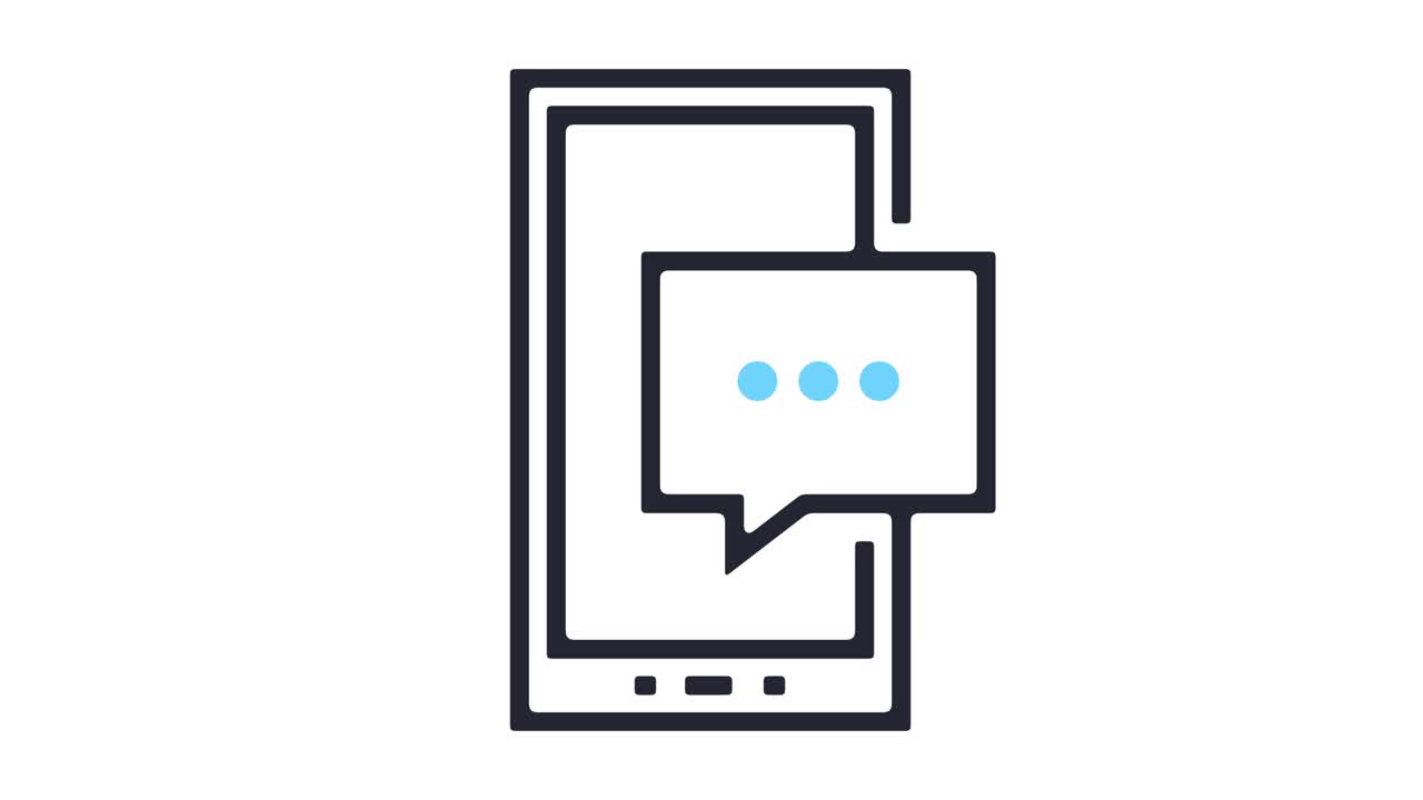 응용 프로그램 채팅 라인 아이콘 애니메이션