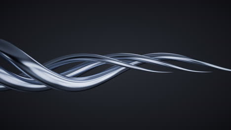 metallic curve geometry background, 3d rendering.