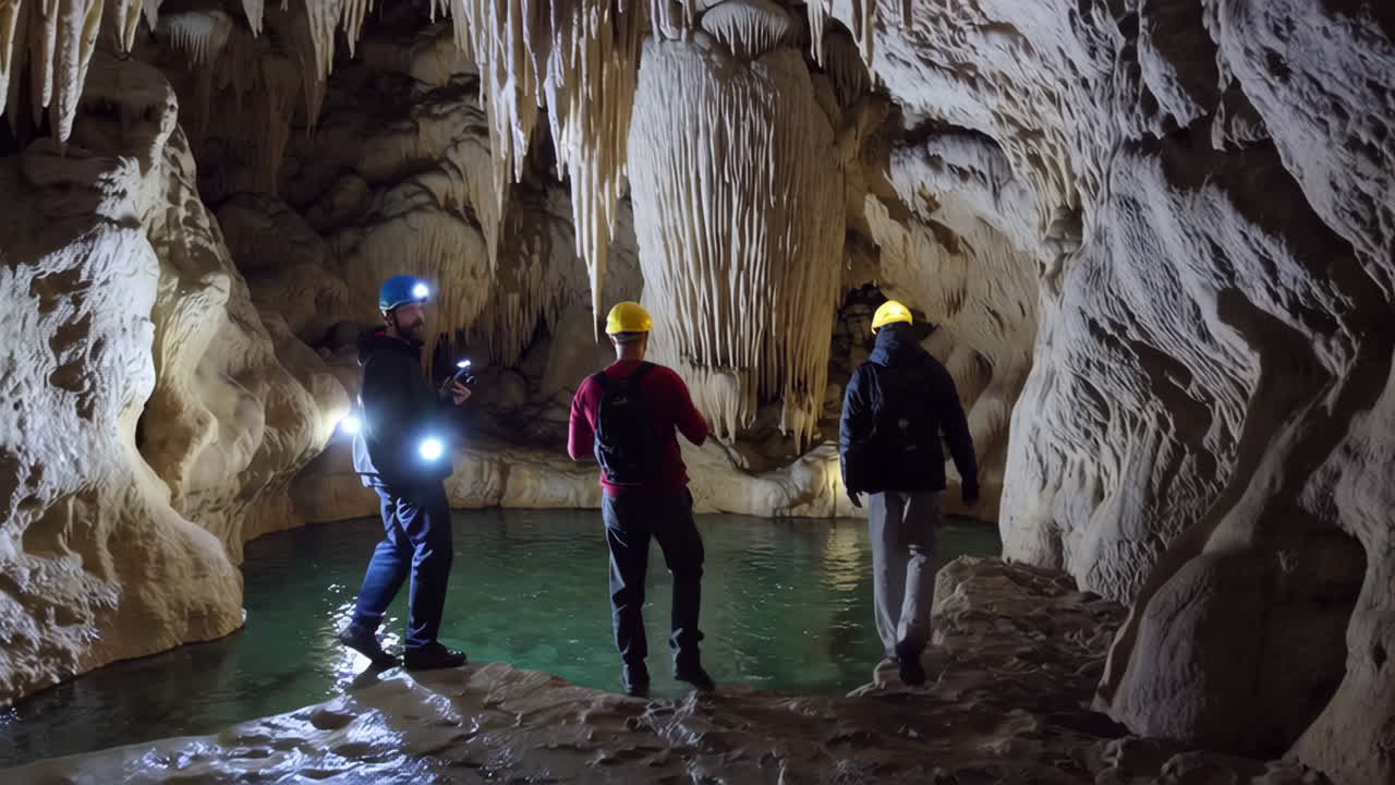 Cave Exploration with Tourists