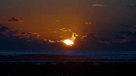 timelapse of sunset with beautiful sky on the beach, maldives