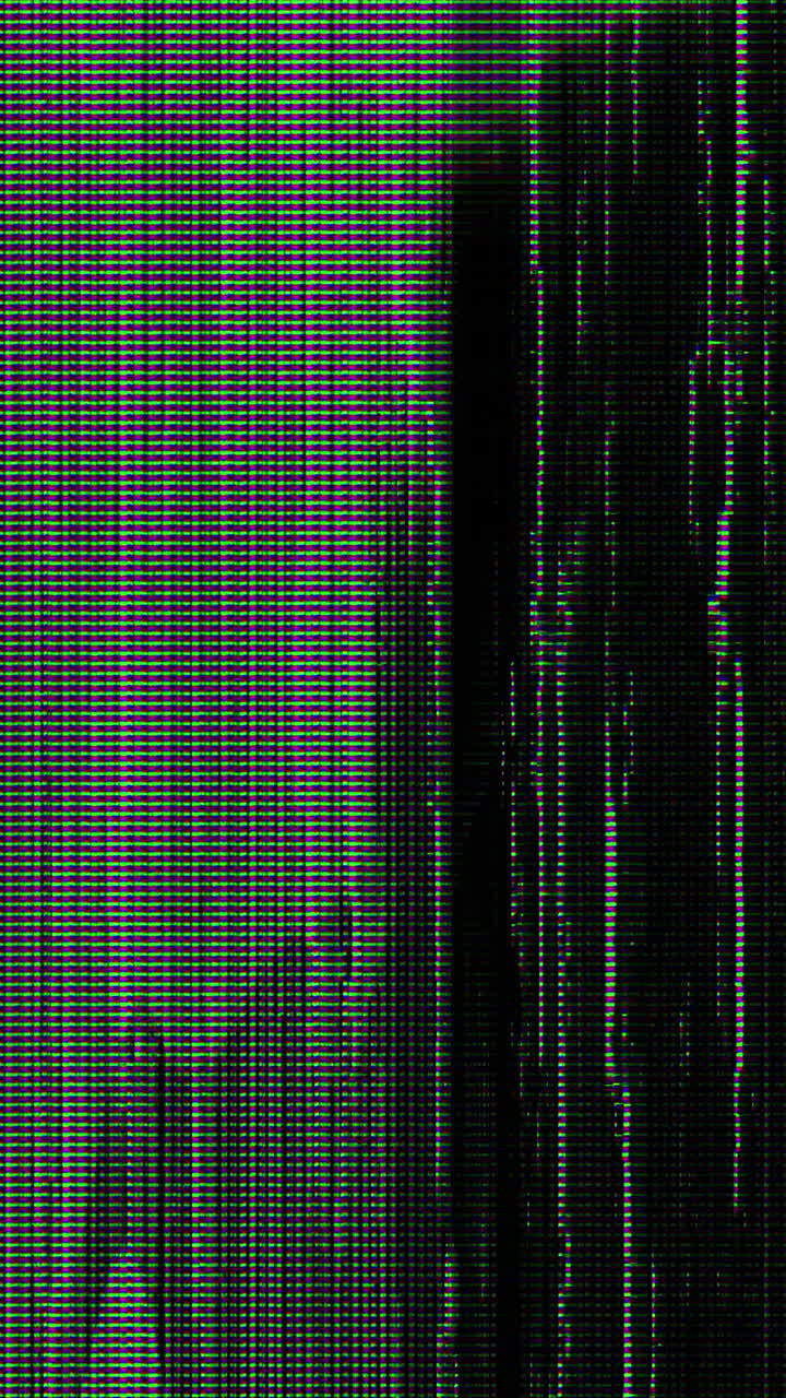 Abstract Digital Glitch Effect with Flickering Vertical Lines