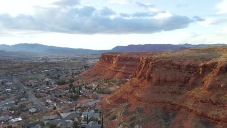 aerial view of flat-top mountains in st