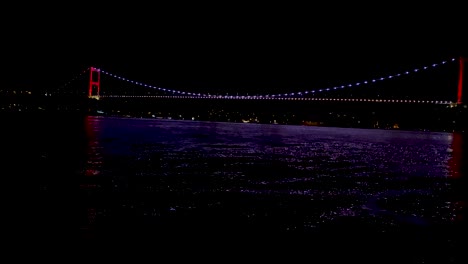 puente del bósforo luz nocturna pavo estambul