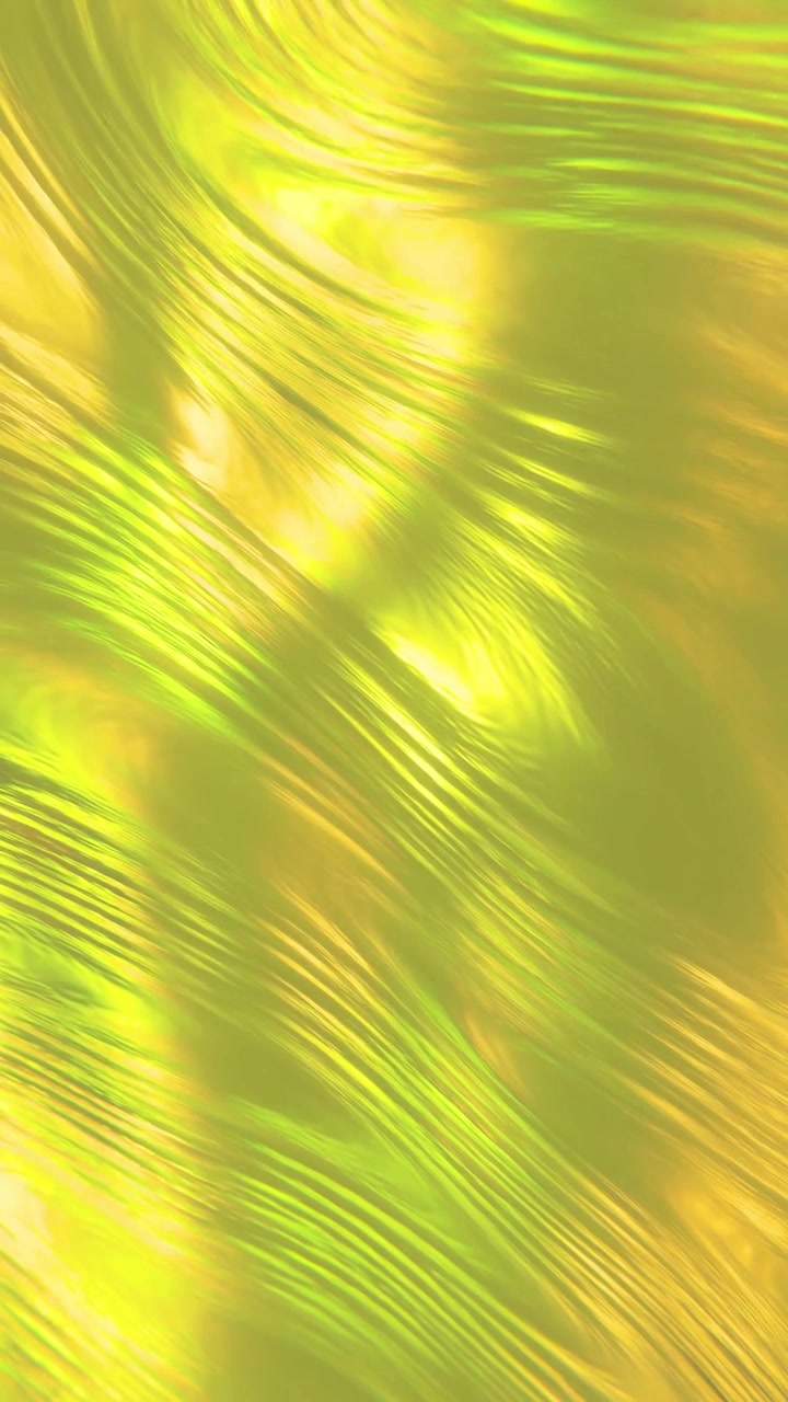 Sfondo Astratto Dinamico con Texture Iridescente Gialla e Verde Fluida