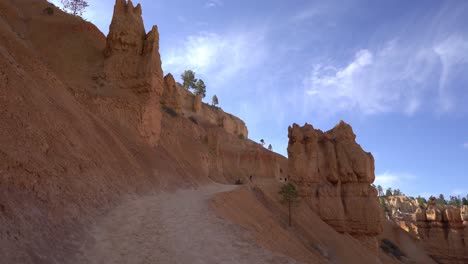 pov of a hiker in bryce canyon national park