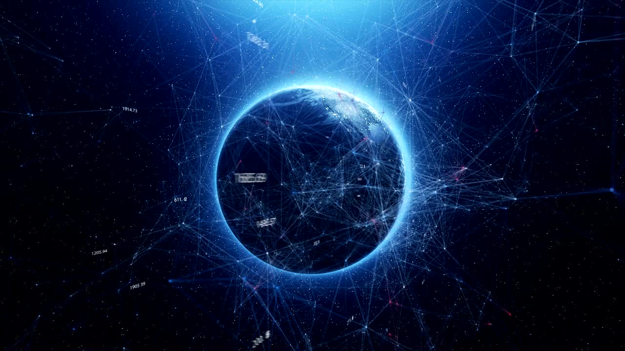 Planet earth in space and the abstract world of gossip