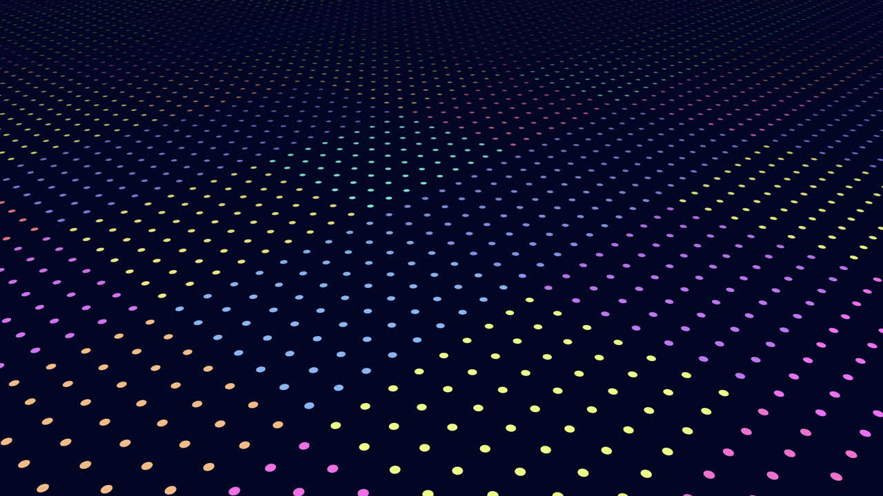Futuristic dots pattern in rows with rainbow color 3