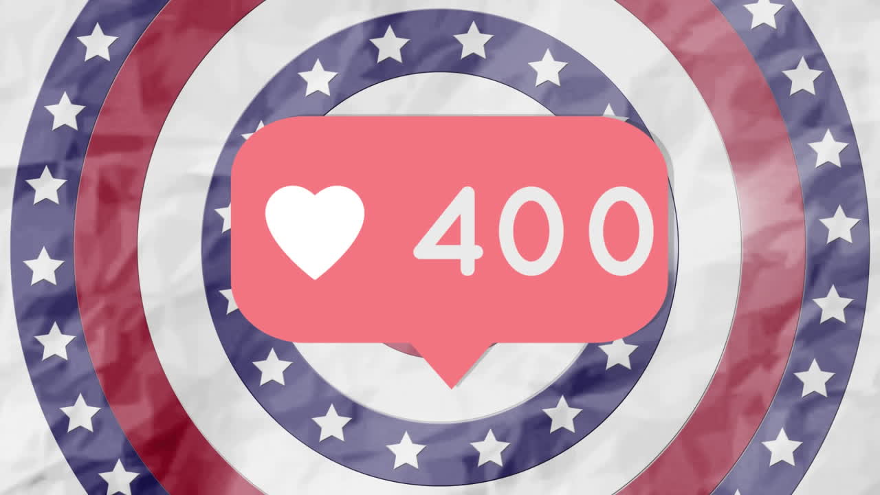 ⁇ 어진 종이 에 대항 하여 회전 하는 원 에 있는 별 들 위 에 숫자 가 증가 하는 심장 아이콘