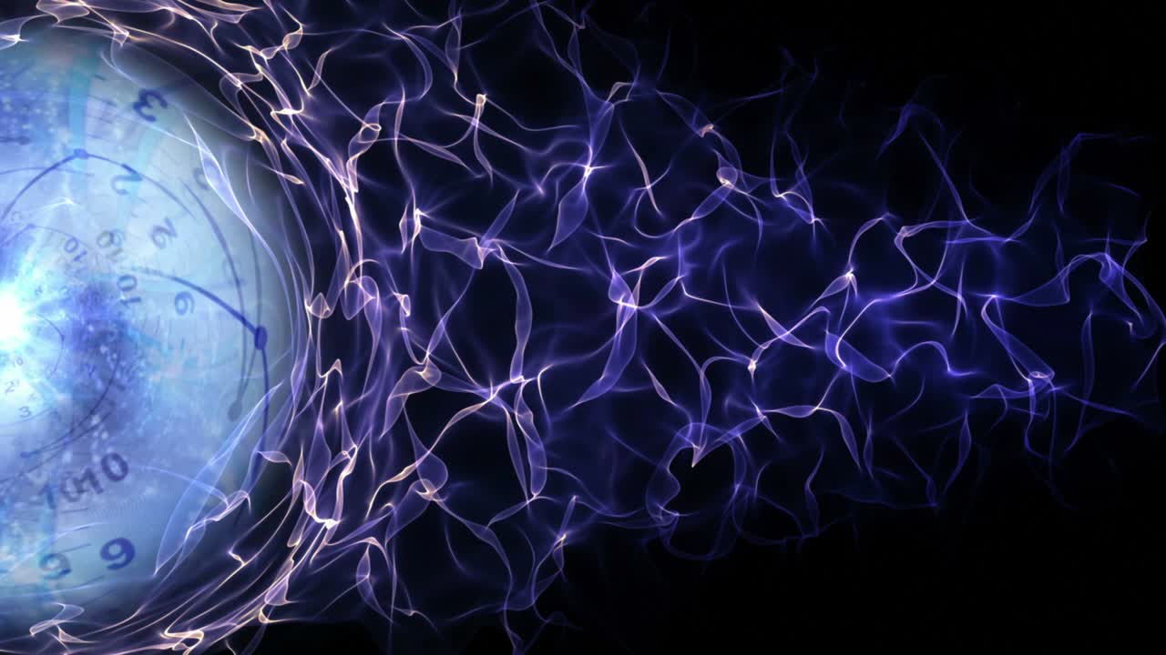 reloj y túnel en fibras anillo, fondo, bucle