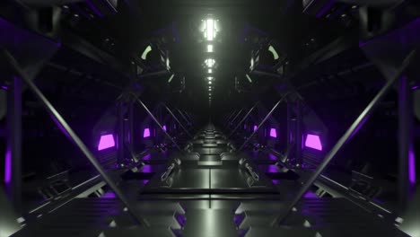 el túnel de neón púrpura futurista