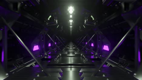 futuristic purple neon tunnel