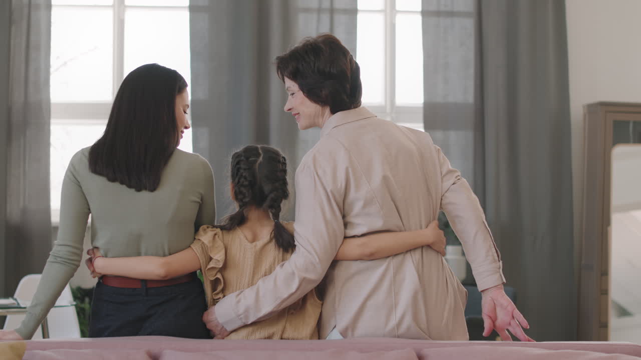 A heartwarming family moment with three generations