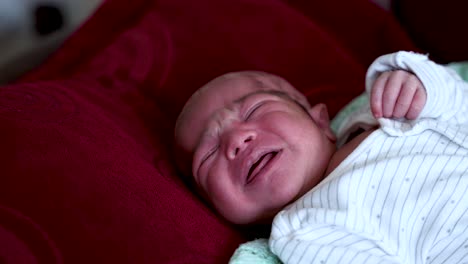 asian indian newborn baby boy crying