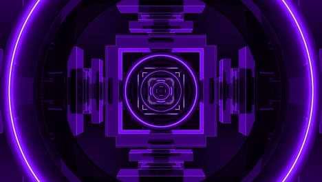 Purple digital artistic geometric background corridor