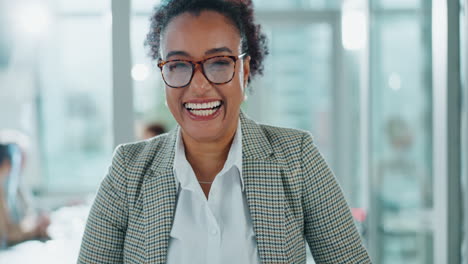confident businesswoman in office