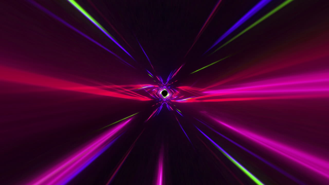 animazione di tunnel di tracce luminose luminose di trasferimento di dati