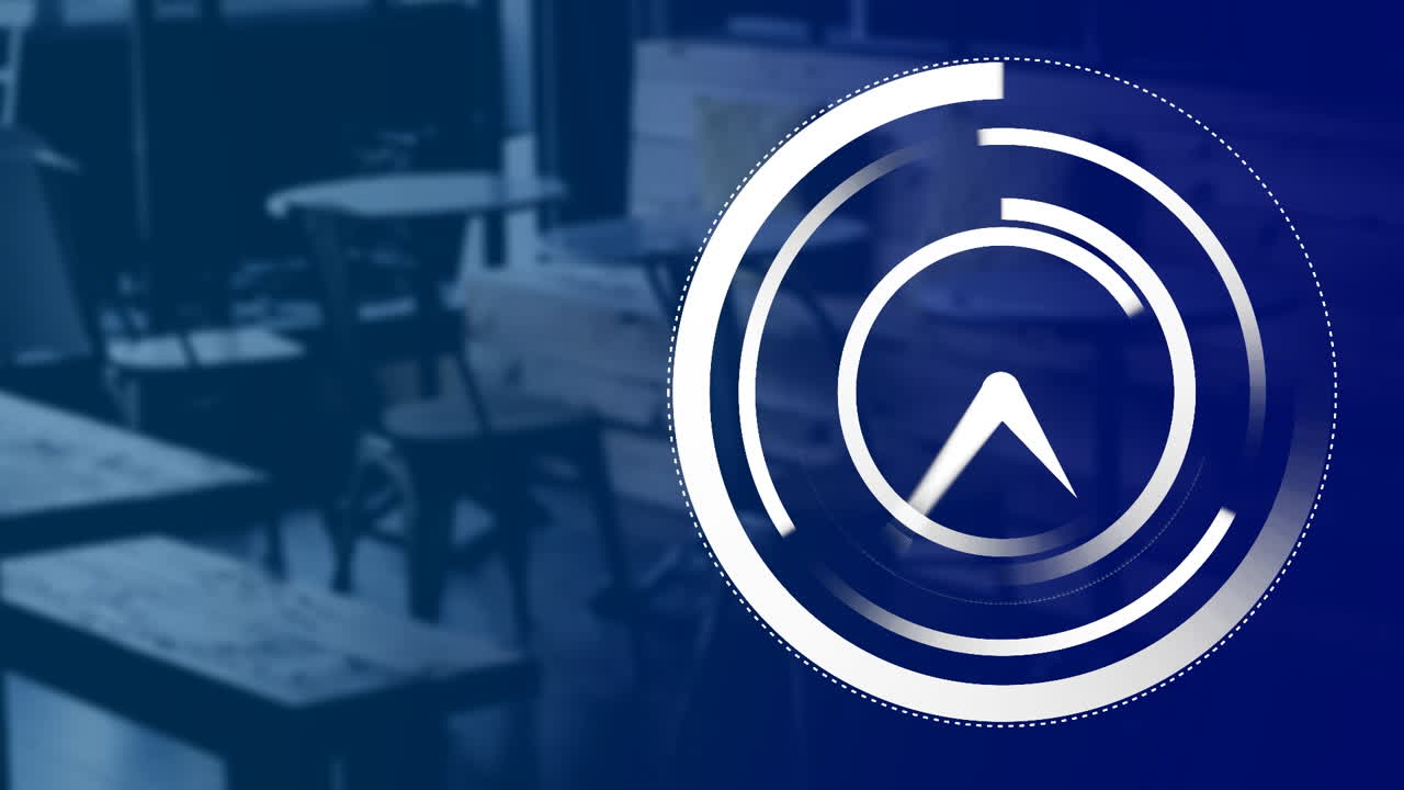 Animation of clock moving over office desks with computers