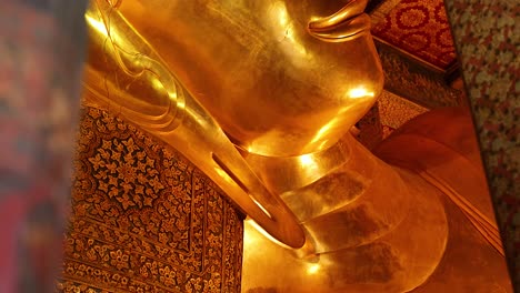 golden buddha statue in serene temple setting